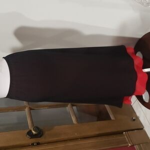 RED and Black Layered Skirt